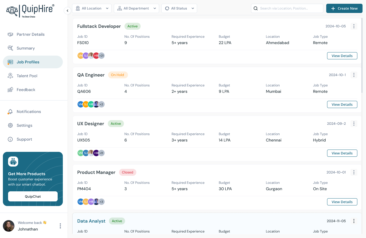 Job Requisition Dashboard